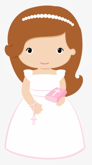 First Communion Invitations, First Holy Communion, - First Communion Girl Clipart #463499