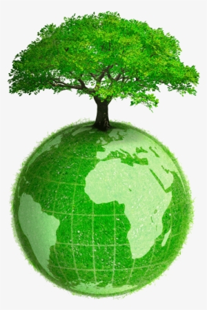 Eco Friendly Products - Earth With Tree Png #463744