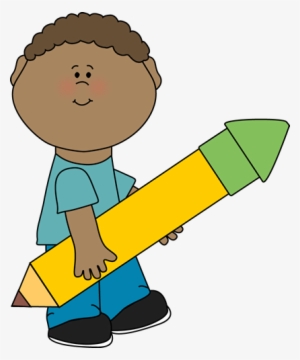 Boy Holding Pencil Clip Art - Writing Clipart My Cute Graphics - Free ...