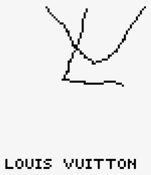 Louis Vuitton Logo - Louis Vuitton Icon with Typeface on Black Background  21059824 Vector Art at Vecteezy