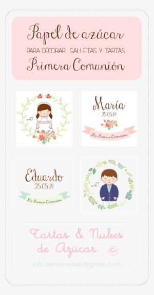 Papel De Azúcar Primera Comunión - Sugar #464459