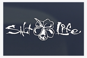 Salt Life Hibiscus Decal Go This One For My Malibu - Salt Life Skull Decal #465568