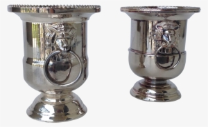 Silver Trophy Urn Lion Head Toothpick Holder - Trophy #466722