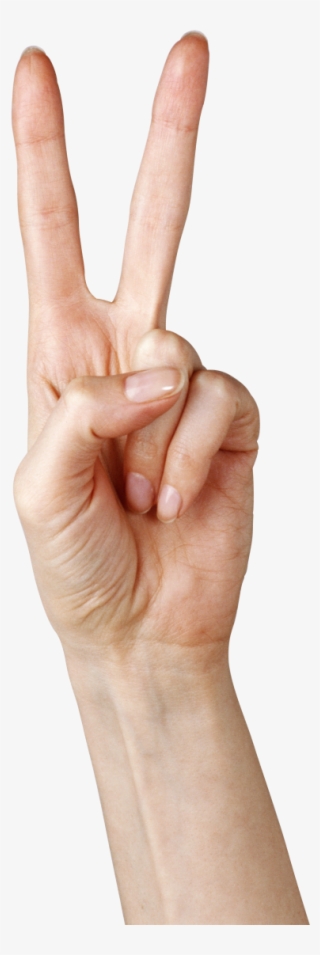 Hand Showing Two Fingers Png Clipart Picture - Hand Two Finger Png #467174
