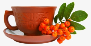 Red Tea And Cup With Leaf - Coffee Cups #468012