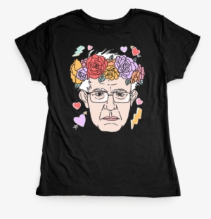Bernie With Flower Crown Womens T-shirt - Chill Shirts #468533