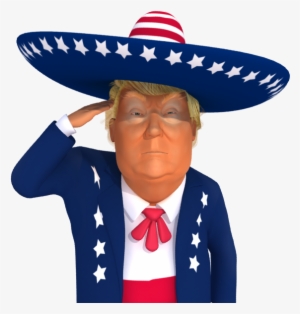 #trumpstickers Salute 3d Mexican Trump Caricature - Caricature #469358