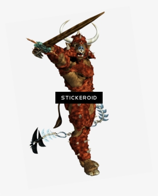 Minotaur Brandishing Sword - Illustration #4601788