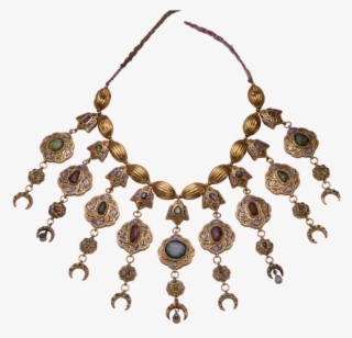 Man's Necklace With Crescent Moon Motif, Morocco, Late - Art #4603838