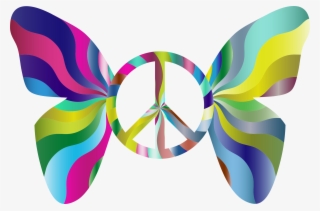 This Free Icons Png Design Of Groovy Peace Sign Butterfly #4604190