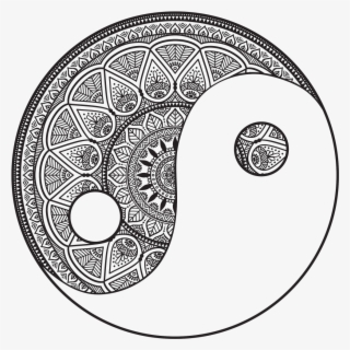 Yin And Yang Png Download Image - Yin Yang Mandala Coloring Pages #4605104