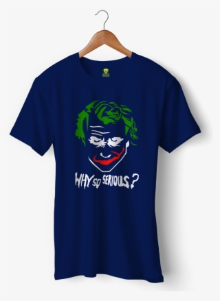 Joker Dc Why So Serious Half Sleeve T-shirt - Coffee Colour Round Neck T Shirt #4605543