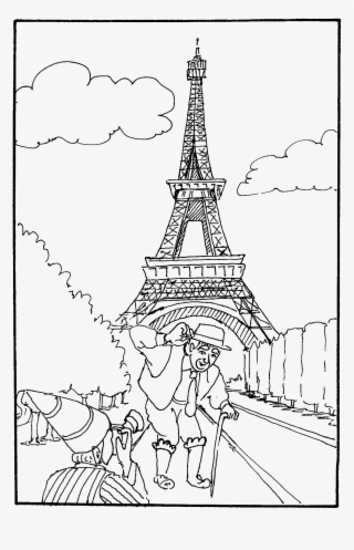 Eiffel Tower Silhouette Png Image Transparent - Eiffel Tower Step By Step Drawing #4606165