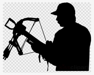 Crossbow Hunter Silhouette Clipart Crossbow Hunting - Crossbow Clipart #4612103