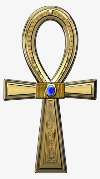 Ancient Sacred Cross Onesie - Gold Egyptian Ankh Png #4613302