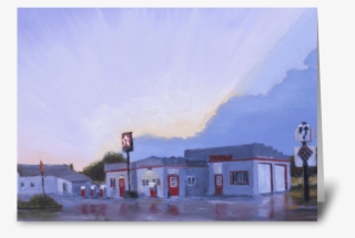 The Texaco In Potter, Nebraska Greeting Card - Nebraska #4613353