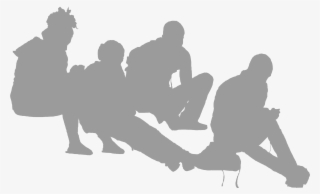 Students Sitting Bw Students Sitting Color Students - Group Of People Sitting Png #4614024