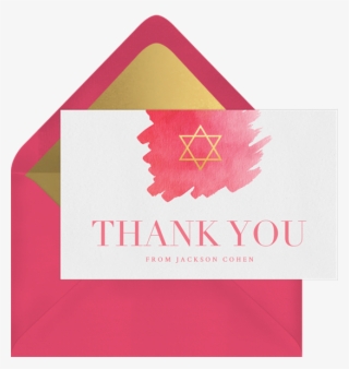 Watercolor Brushstroke Thank You Note - Watercolor Painting #4614336