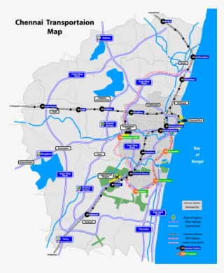 Chennai Transportation Map - Chennai Outer Ring Road Map #4614838