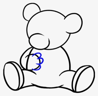 Postcard Drawing Teddy Bear Banner Black And White - Cartoon #4615745 Postcard Drawing Teddy Bear Banner Black And White - Cartoon #4615745