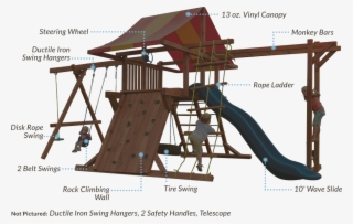 Pog Mb - Playhouse Playground Swing And Monkey Bars Simple Swing #4618036