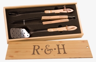 Couple Initials Engraved Grilling Tools Set #4618392