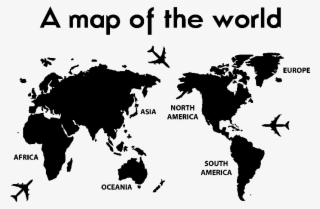 Sticker A Map Of The World Ambiance Sticker Kc6384 - World Map #4618454