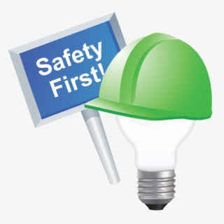 Chemhat Lightbulb Logo With Sign Reaidng Safety First - Safety - Free ...