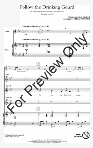 Follow The Drinking Gourd Thumbnail - Follow The Drinkin' Gourd - Sheet Music #4622212