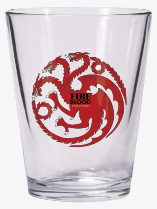 Game Of Thrones Targaryen Sigil Shot Glass - Targaryen Drawn Fire And Blood #4623208