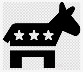 Democrat Donkey Icon Clipart United States Of America - Democratic Symbol Black And White #4629962