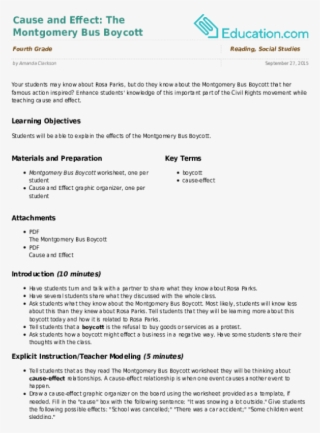 Cause And Effect - Cause And Effect Lesson Plan #4630743