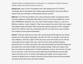 Effects Of Surgical Aortic Valve Type And Size On Valve - Example Of Introduction Using Cars Model #4631290