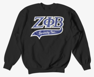 Zeta Phi Beta Tackle Twill Sweatshirt - Letters Greek Apparel #4631601
