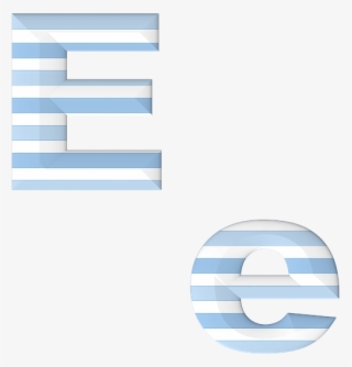 Abc, Alphabet, E, Letter, Font, Baby, Blue, Stripe, - Alphabet #4632773