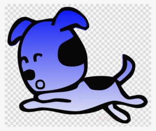 หมา สี ฟ้า การ์ตูน Clipart Puppy Dog Cat - Lustiges Blaues Hundekleid Und -mehr Gepäckanhänger #4633273