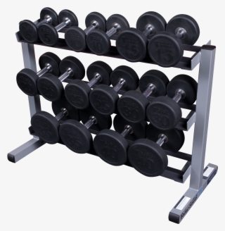 Dumbbell Rack Png Png Free Stock - Body Solid 5-40lb. Round Dumbbell Package #4636392