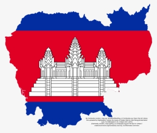 By Cambodia Location Map - Cambodia Flag Map #4637156