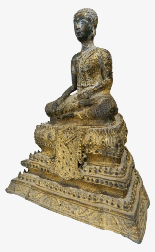 Antique Bronze Cambodian Buddah From Angkor Wat From - Gautama Buddha #4637449