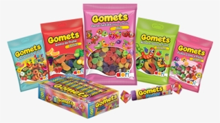 Packshots Gomets 2 - Bala De Goma Tubo Frutas C/30 - Dori #4639251