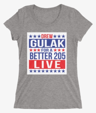 Drew Gulak "election" Women's Tri Blend T Shirt - Women's Distinct Heiress Ii Triblend - Blue Triblend #4644509