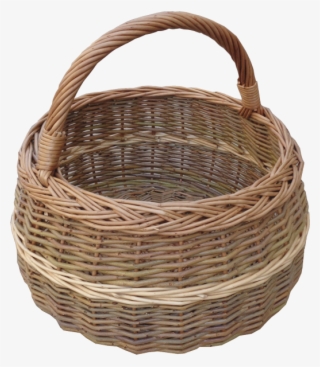 Small Round Shopper - Round Wicker Basket #4644867