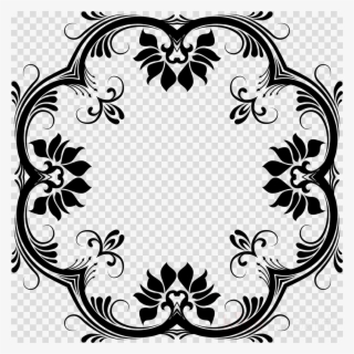 Download Vector Design Black And White Floral Png Clipart - Mayan Calendar Clipart Hd #4645916