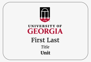 Name Tags - University Of Georgia Logo #4646084