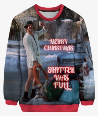Shitter Was Full Sweater - Mechanic Themed Ugly Christmas Sweater #4647474