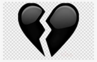 Black Broken Heart Emoji Clipart Emoji Broken Heart - Vinyl Record With No Background #4647686
