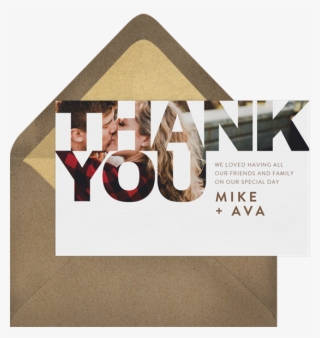 Bold Type Thank You Note - Graphic Design #4650983