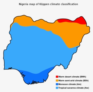 Map Of Nigeria And Its Climate Classifications - Blue Map Of Nigeria #4651920