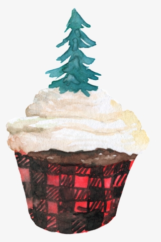 Hand Painted Christmas Cup Cake Png Transparent - Christmas Day #4655888