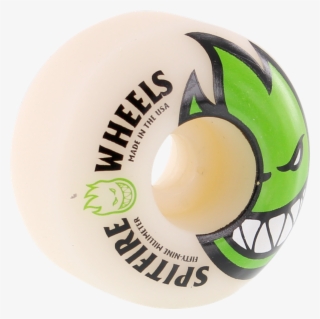 Spitfire Wheels Bighead 59mm Wht W/green - Skateboard Wheels Spitfire #4656146